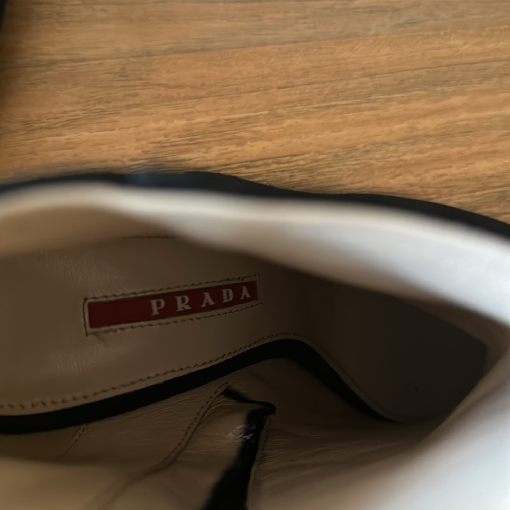 Brand New Prada Wedge boots. Size 6 1/2. Suede Made in Italy - Picture 6 of 8